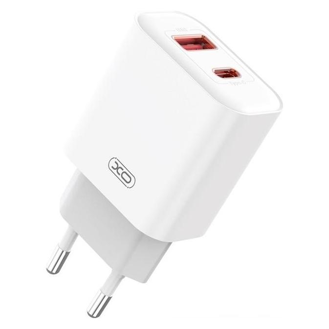 xO Wandladegerät CE12 PD QC 3.0 20W 1x USB 1x USB-C weiss (20 W, 2 Ports) (37399709)