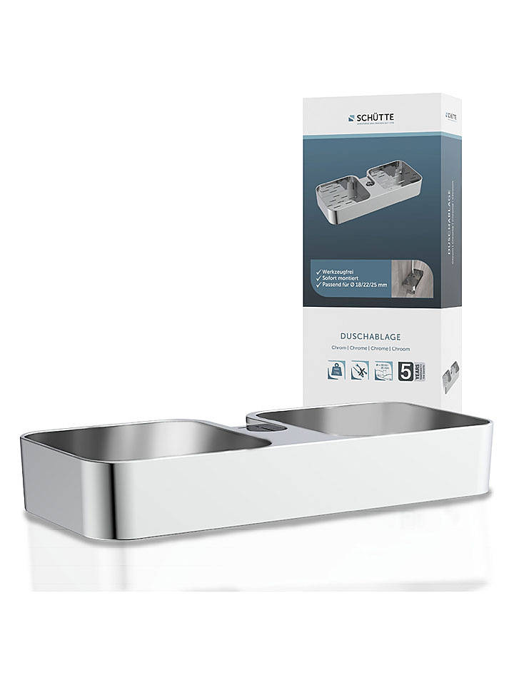 Schütte Duschablage in Chrom - (B)25,5 x (H)4 x (T)11 cm - onesize