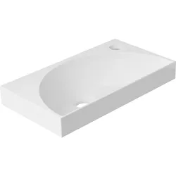 Design-Aufsatz-WT EDELINE BxHxT: 400x110x220 mm Hahnloch rechts Mineralguss weiß Evenes