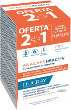 Ducray Anacaps Reactiv Queda de Cabelo Reativo 90 cápsulas Preço Especial