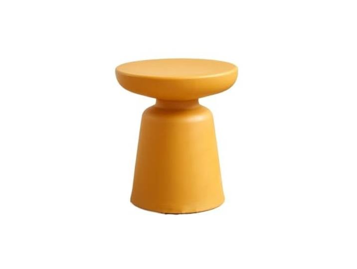 NIUHUAHUI Teetisch, Kleiner runder Beistelltisch, farbenfroh, Eckaufbewahrung, Mini-Stauraum for Wohnzimmer, Balkon, Schlafzimmer(Yellow)