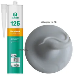 Ramsauer 125 Handwerk silbergrau Nr. 16 1K Silikon Dichtstoff 310ml Kartusche