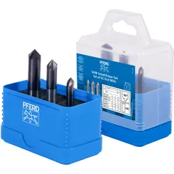 PFERD TOOLS VHM Entgratfräser Set 3-tlg. ⌀ 6/8/10 mm 90° TiAlN Schaft HB Universal Line - 23000203
