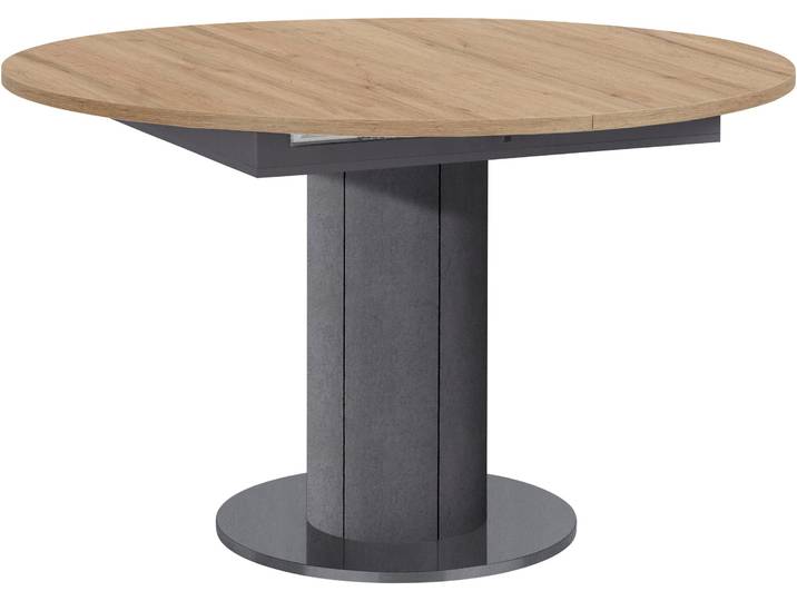 Esstisch MÄUSBACHER, braun (tischplatte: asteichefarben), B:130cm H:78cm T:130cm, Tische, Esstisch, rund, Untergestell Säule