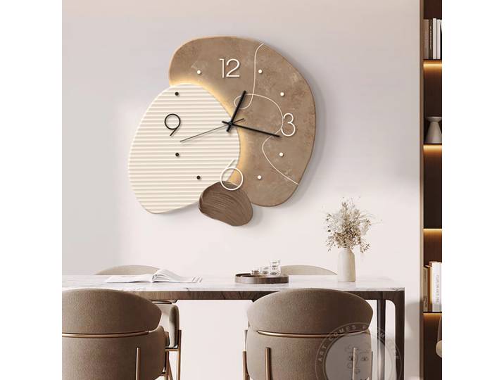 Sabi-Horloge murale de restaurant, horloge silencieuse pour la maison, décoration murale de fond de salon, nouveau