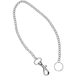 Kloehn Metallkette 12 aus Stahl mit Karabinerhaken und Schlüsselring