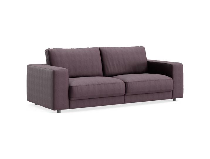 Gemütliches Sofa Ava Stoff purple B 230 T 107 cm - Material: Bezug: 100% Polyester - Möbel Konfigurator: Traummöbel individuell zusammenstellen