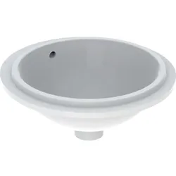 Geberit VariForm Unterbauwaschtisch, rund d: 39cm, ohne Hahnloch, mit Überlauf, 500745012 500745012