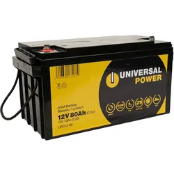 Universal Power UPC12-80 12V 80Ah (C100) AGM Solarbatterie Wohnmobilbatterie