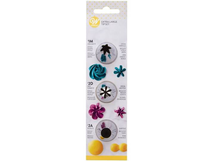 Wilton Spuitmondjes Set - Garneerspuit - #1M #2D #2A