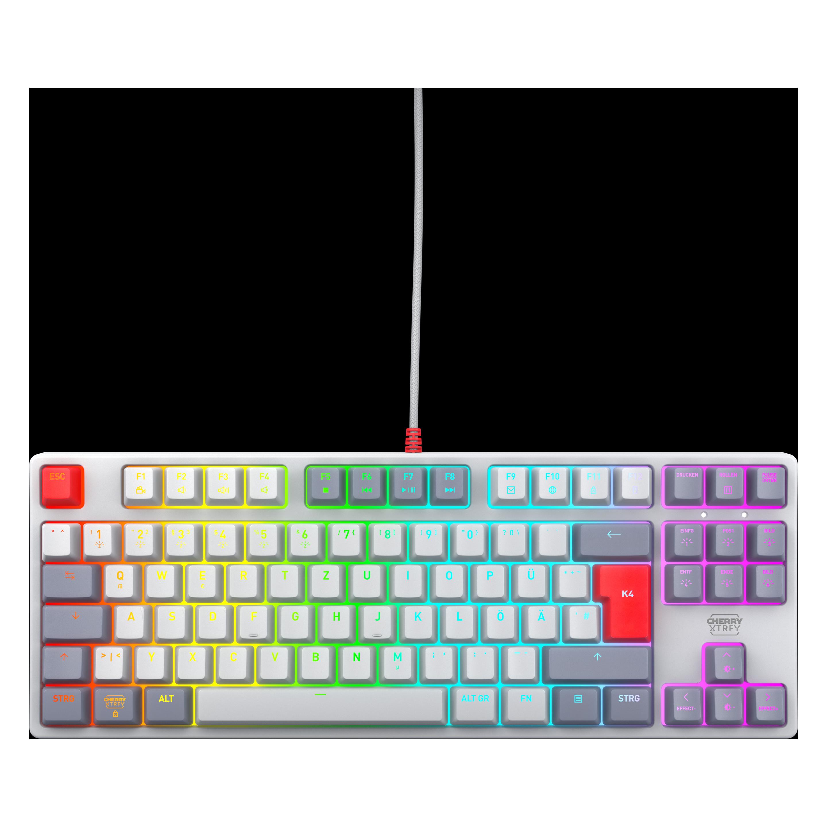 Cherry Xtrfy K4V2 TKL (DE, Kabelgebunden) (CX-K4V2-RGB-TKL-RETRO-R-GER)