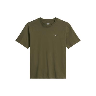 T-Shirt MARC O'POLO DENIM "T-Shirt T-Shirt, SSL, Logo Print, Reg F 1er Pack", Herren, Gr. M, grün (olivgrün), Obermaterial: 100% Baumwolle CO., Shirts T-Shirt