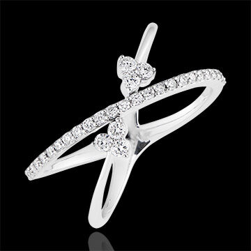 Edenly Ring Himmelselipsen - 375er WeiÃŸgold und Diamanten