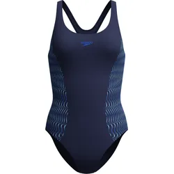 SPEEDO Medalist Placement Damen Badeanzug Marineblau/Blau - 44