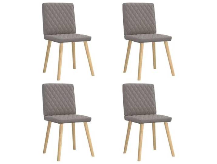 HGPOTUY Esszimmerstühle 4 STK. Taupe Polyester Metall Holz Gestell, Dicke Schaumstoffpolsterung, Robust Strapazierfähig, Vielseitig Einsetzbar