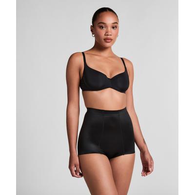 Slip HUNKEMÖLLER "Sculpting scuba high waisted brief", Damen, Gr. L, schwarz, 76% Polyamid, 24% Elasthan, Unterhosen Slip