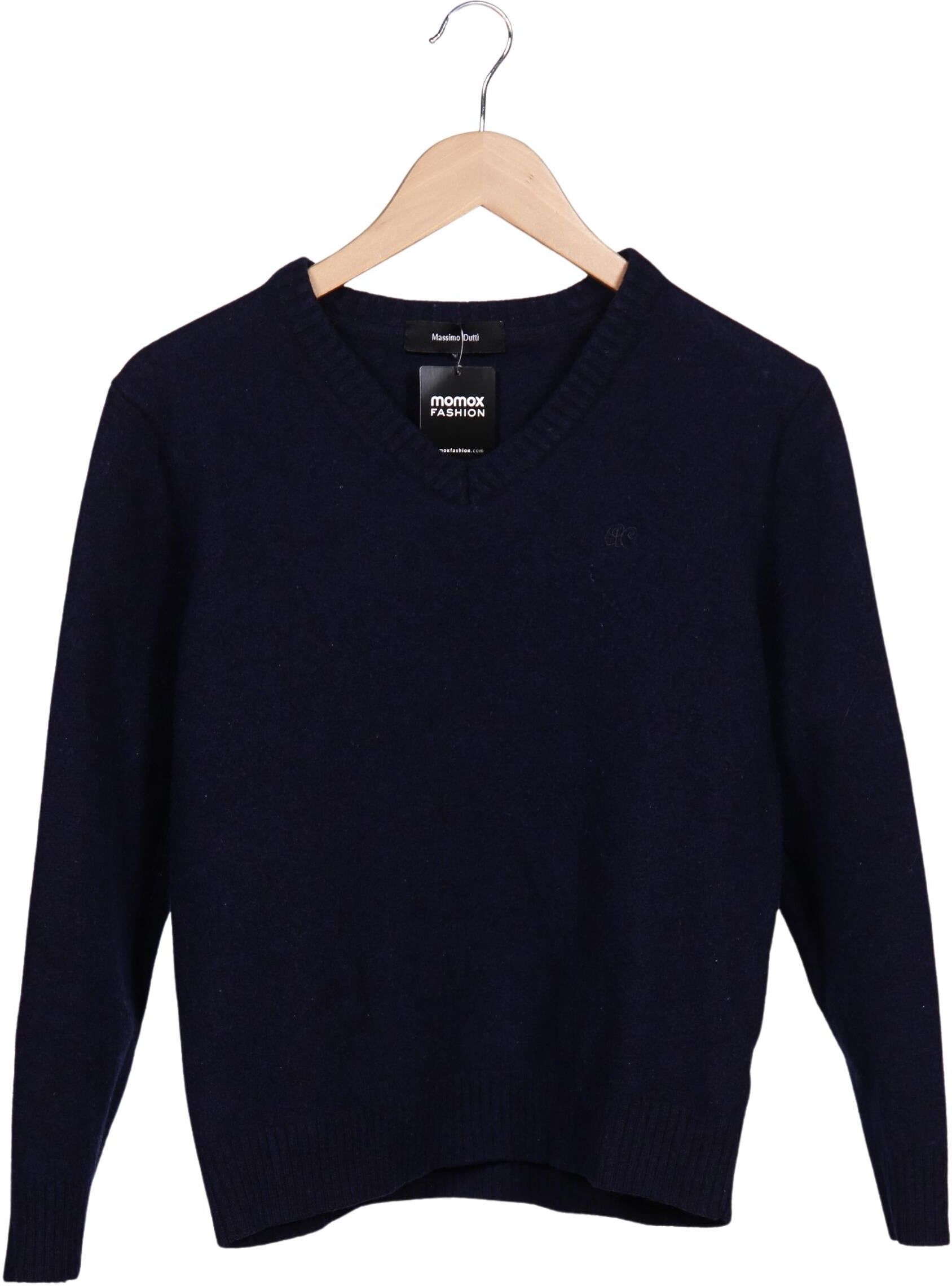 Massimo Dutti Damen Pullover, Marineblau, Gr. M, Schurwolle - Second Hand