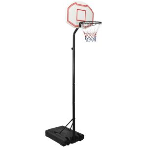 vidaXL Basketballkorb 3107831, weiß, indoor & outdoor, Ø 43 cm, höhenverstellbar 282 - 352 cm, mit Rollen & Ständer