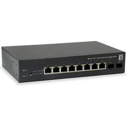 LevelOne /100/1000 RJ-45, /1000 SFP, QoS (8 Ports), Netzwerk Switch, Schwarz