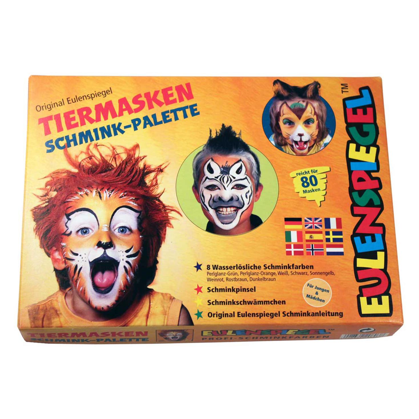 Eulenspiegel Tiermasken Schmink-Palette (208038)