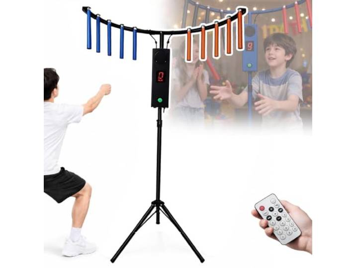 Falling Stick Catching Challenge, interaktives Arcade-Spiel Mit 10 einstellbaren Fallgeschwindigkeiten und mehreren Herausforderungsmodi for Geburtstagsfeiern(Black)