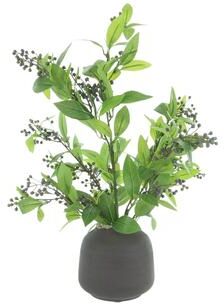 Creative Labs Laurel Leaves and Berries in Fiberstone Vase