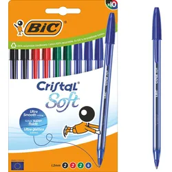 BIC® Kugelschreiber Cristal Soft, Schreibfarbe: farbsortiert