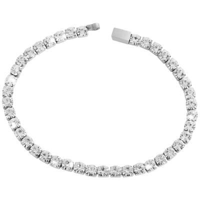 Gliederarmband ADELIA´S "Damen", silber, Armbänder, Damen, 19cm, Edelstahl, Gliederarmband, Ein Geschenk, das Freude macht