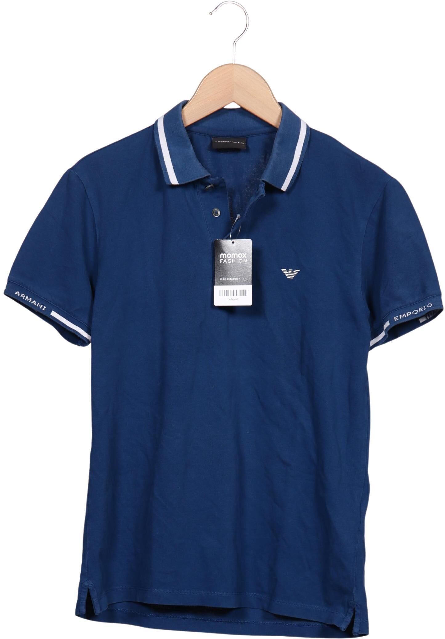 Giorgio Armani Emporio Armani Herren Poloshirt, Marineblau, Gr. M, Elasthan / Baumwolle - Second Hand