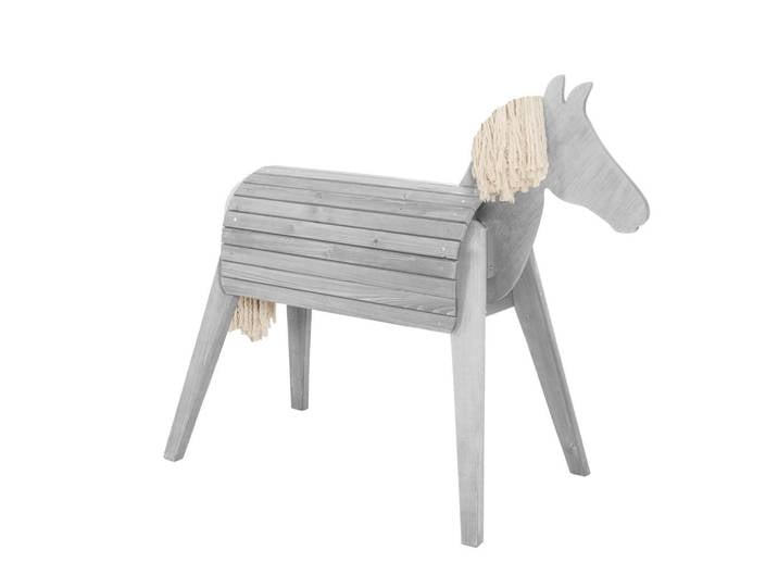 Roba Holzpferd Outdoor, Grau, Holz, 153x123x63 cm, Spielzeug, Holzspielzeug