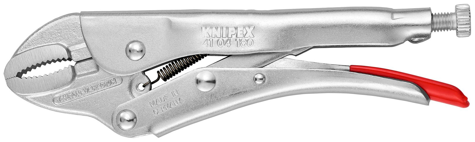 Knipex grijptang verchroomd lengte 180 mm - 41 04 180