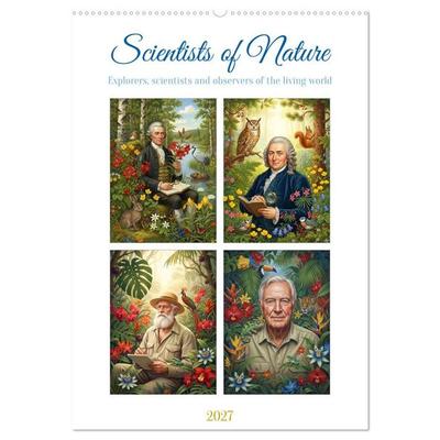Scientists of Nature (Wall Calendar 2027 DIN A2 portrait), CALVENDO 12 Month Wall Calendar