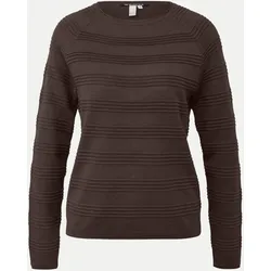Strickpullover Strukturiert Braun S