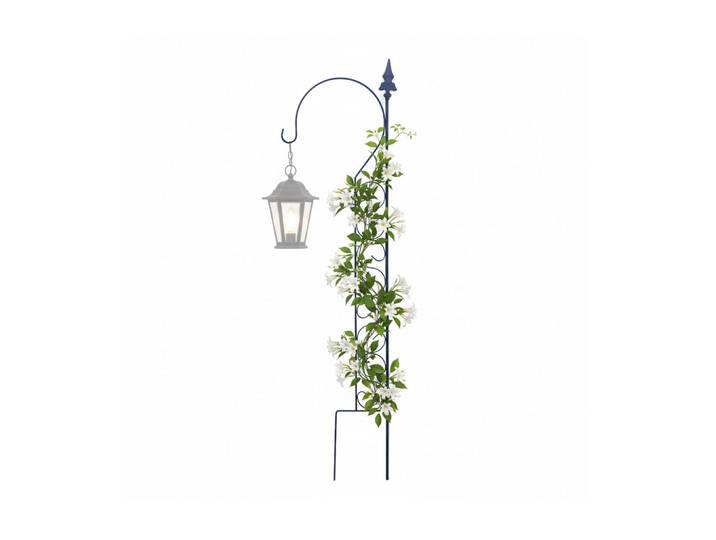 Relaxdays Rankhilfe Schwarz 1er-Set mit Haken, Metall, 28x116x1 cm, Dekoration, Gartendeko, Rankgitter