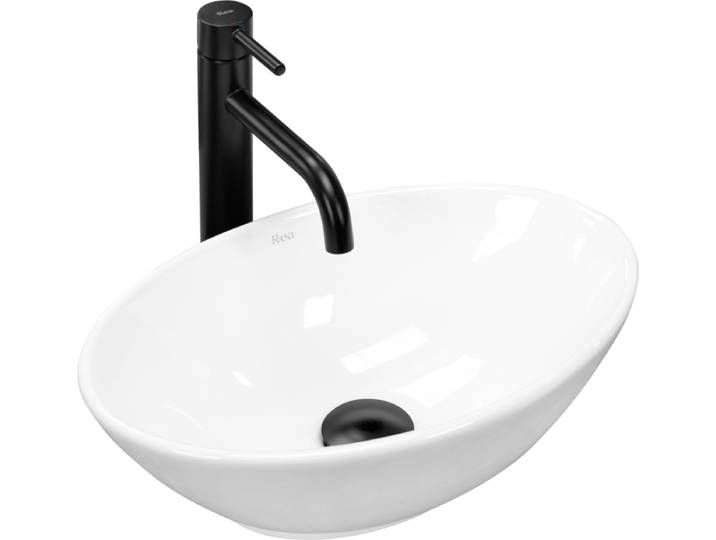 Rea Pamela Mini Opzetwastafel Wit 40x27 cm
