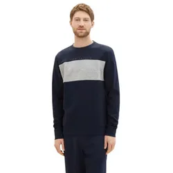 Tom Tailor Herren Rundhals Pullover CUTLINE - Regular Fit - Grey Heather Melange 12035 - 3XL