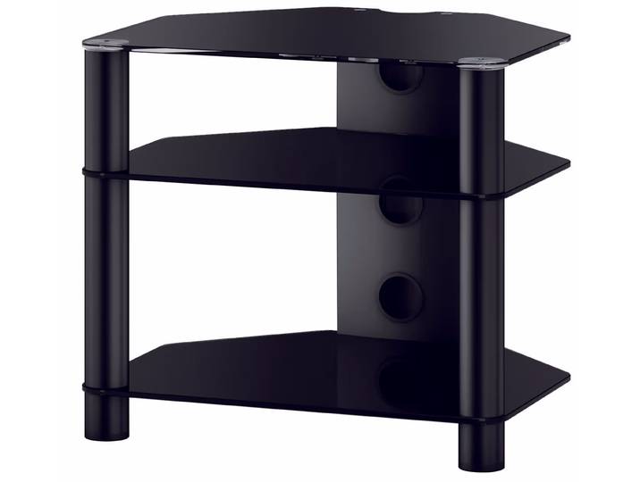 Balcar RX2130-B-HBLK HiFi-Rack RX2130 Schwarzglas Schwarz – TV Möbel