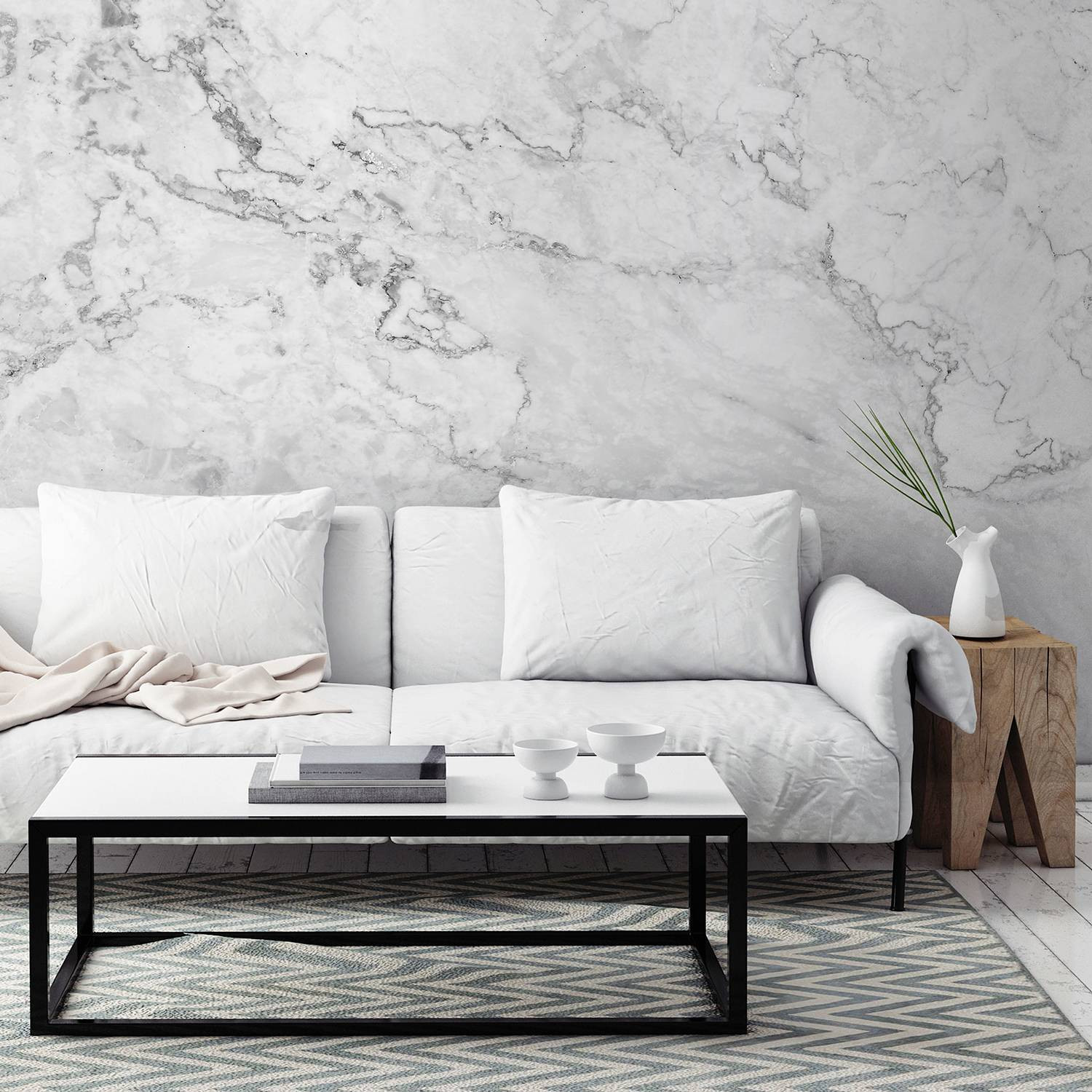 home24 Fotobehang Marble Marmor Abstract Modern Grijs Wit Stone Look