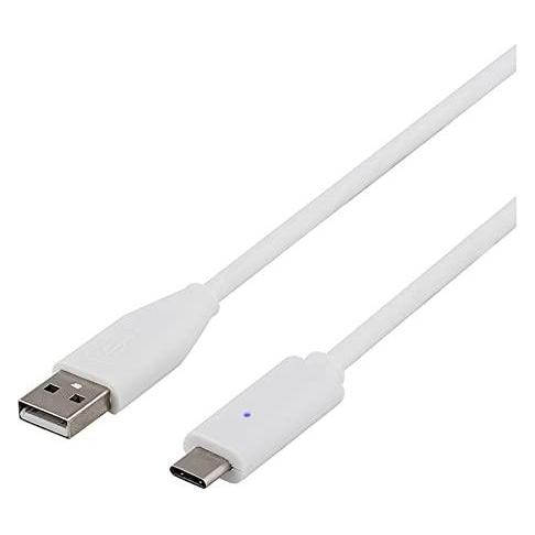 Deltaco USB Type-C kabel - USB til U (0.25 m, USB 2.0, 10 W) (USBC-1007)