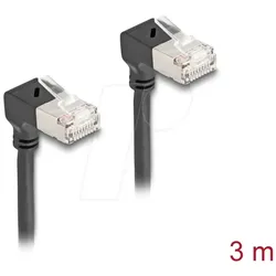 DELOCK 80283 - Cat.6a Patchkabel, S/FTP, oben / oben gewinkelt, 3 m