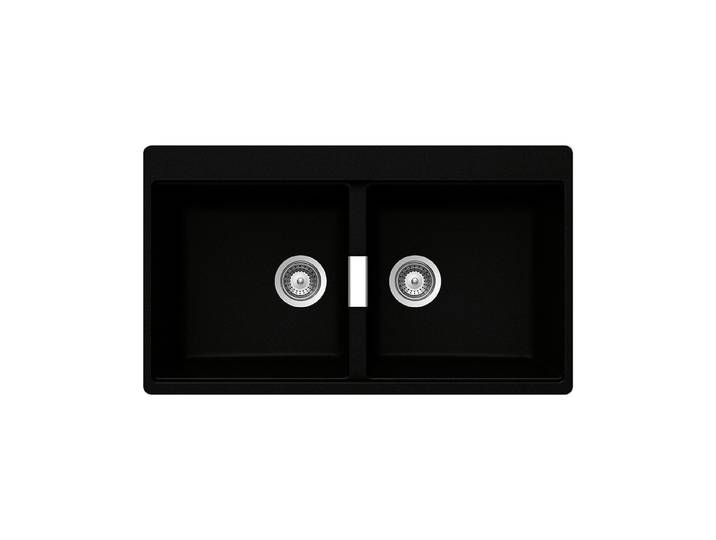 SCHOCK évier avec 2 bacs HORIZONT N200 (Noir pur - Cristadur® Premium)