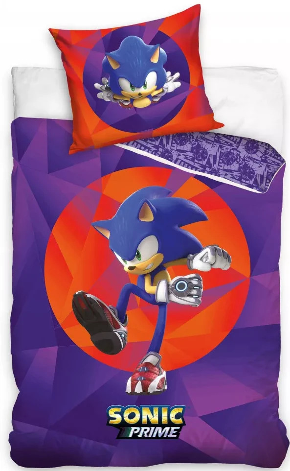 PHU CARBOTEX Sonic Prime Dekbedovertrek voor kinderen, 140 x 200 cm