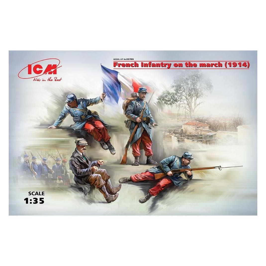 ICM French Infantry on the march(1914)4Figur (35705)