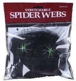 Uplift Treasures Stretchy Artificial Spider Web Halloween Decoration And Accessories black 500g