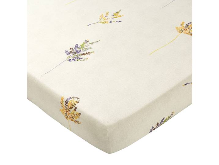 Drap-housse en coton jaune 160x200x28cm