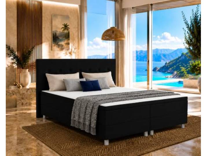 Best For Home Boxspringbett 180x200 cm mit 7-Zonen Matratze und Stauraum