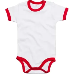 Babybugz Kinder Baby Body Baby-Body BZ19 white/red 6-12 Monate