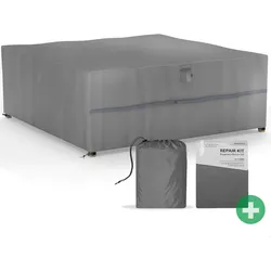 SANZARO Abdeckung für Sitzgruppe Gartentisch Schutzhülle UV-Beständig    250 x 250 x 90 cm250 x 250 x 90 cm (BxTxH)