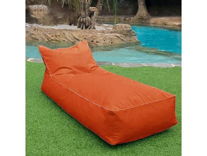 SXBCyan Sitzsack-Stühle-Abdeckung for Erwachsene Im Freien wasserdichte Oxford-Sitzsack-Chaiselongue-Pouf-Abdeckung Ohne Füllstoff Garten-Strand-Camping-Sitzsack-Sofa-Bett-Puff-Salon(Pure-orange)