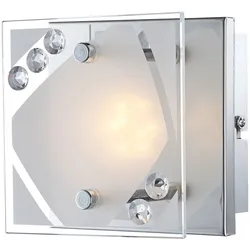 LED 4 Watt Wand Leuchte Strahler Beleuchtung Glas satiniert Kristalle Globo 41713-1